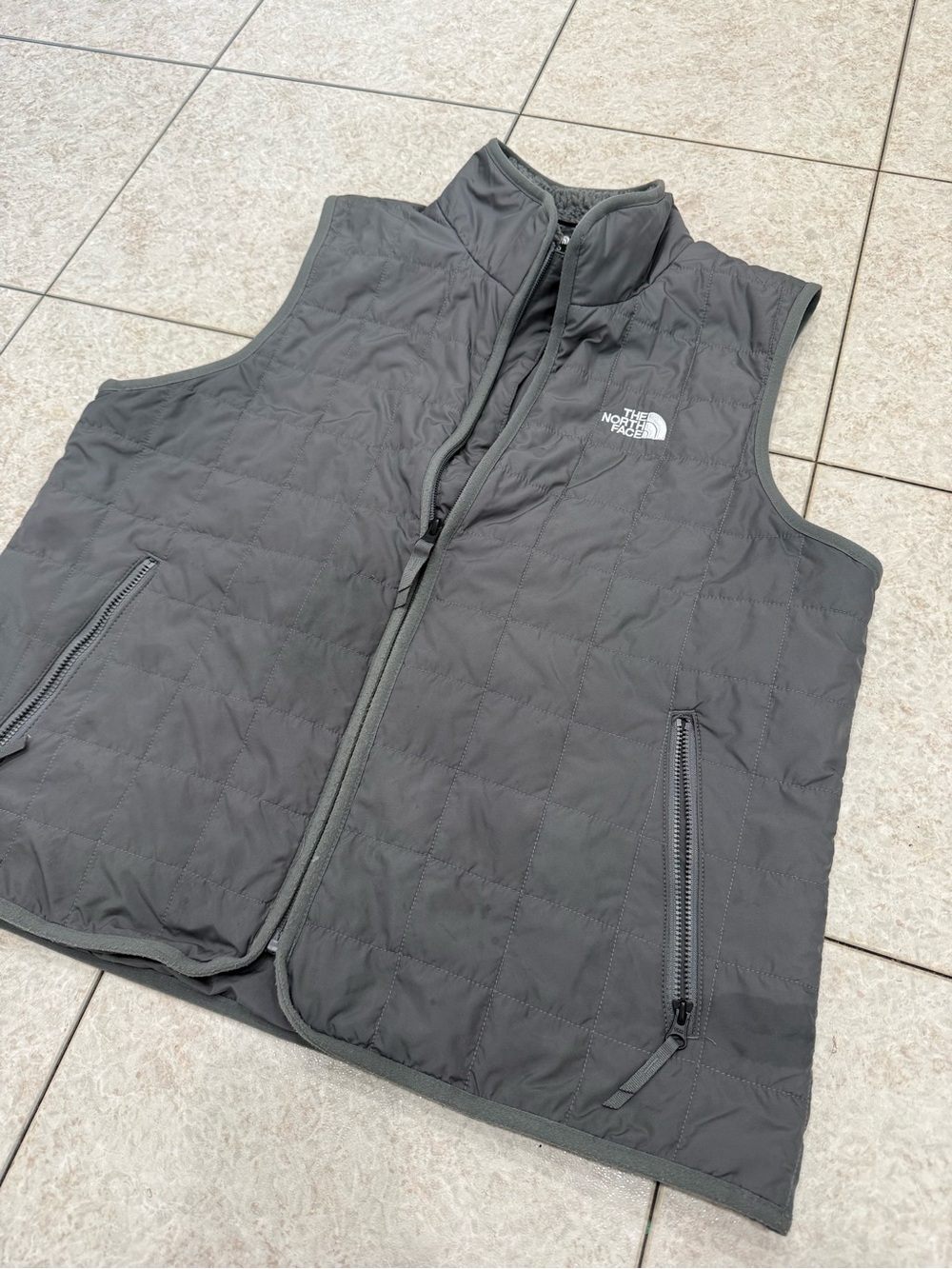 The North Face Womens Dark Gray Quilted Vest